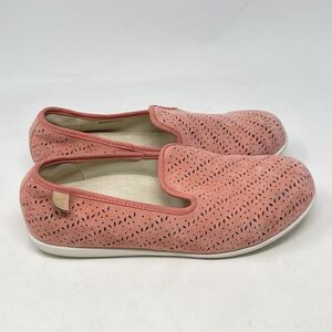 Spenco Bailey Shoes Womens Pink Suede Slip On Orthotic Loafers Ballet Flats